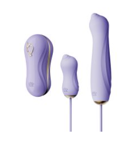 Набор 3в1 Zalo – UNICORN Set Violet, виброяйцо, пульсатор, вакуумный стимулятор